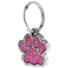Pet Collar Tag Pet Dog Cat ID Multicolor Pet Foot Fashion Pendant (Random Color)