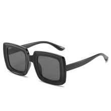Vintage Oversize Square Sunglasses Women  Frame Women Sun Glasses Fashion Gradient Female Glasses Black