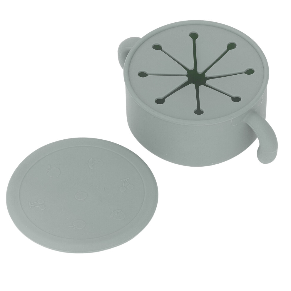 Silicone Baby Bowl With Lid, Anti-Skid Suction Base, 6+ Months, Military Green