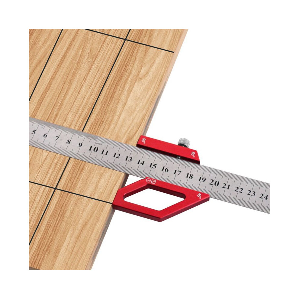 Woodworking Scribe Center Finder Positioning Block Steel Ruler Marking Gauge Layout 45/60/90 Degree Angle Scriber A 6031707250232
