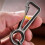 2X Titanium Carabiner Keychain Clip,Double-End Quick Release Hook,Key Holder with Titanium Key Ring 9