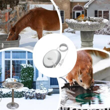 Intelligent Bird Bath Heater Heated Bird Baths Compact Safe Bird Bath Deicer Water Heater for Chickens US Plug