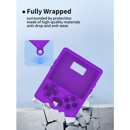 Purple Shockproof Silicone Case for GKD Pixel 2 Console, SoftTouch AntiDrop Protective Cover 1