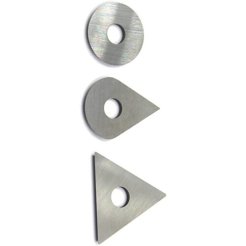 6pcs Carbide Paint Scraper Blades Round, Triangular and Drop Shaped Blades for Removing Paint, Glue,Grout 2