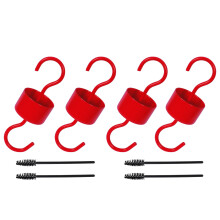Metal Hummingbird Feeder Ant Guard with Hooks and Brushes, Durable Outdoor Red AntProof Moat