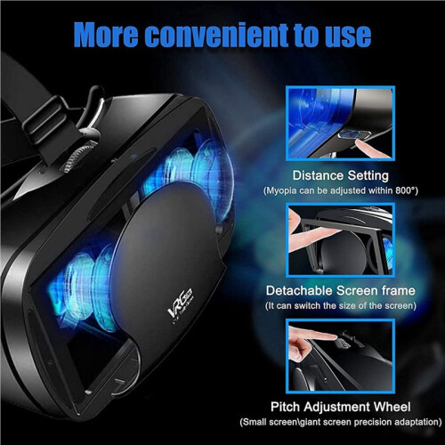 2X VR Glasses Full-Screen Virtual Reality 3D Glasses VR Set 3D Virtual Reality Goggles, Adjustable with Gamepad 2