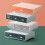 Desktop Storage Box Can Be Superimposed Drawer Type Dust-Proof Rack, Desk, Stationery and Sundries Sorting Box,White A 3