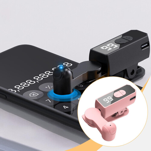 Adjustable Phone Auto Tapper with Silent Operation, Smart Touch Sensor and Fast USB Charging, Pink 1