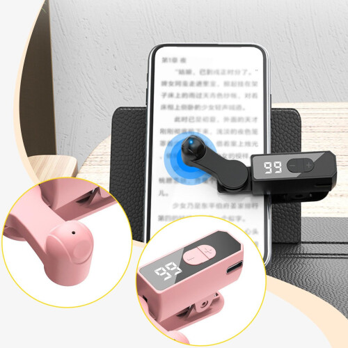 Adjustable Phone Auto Tapper with Silent Operation, Smart Touch Sensor and Fast USB Charging, Pink 2