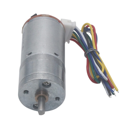 12V 130RPM  Torque DC Gear Motor with Encoder for Robotics and DIY Projects