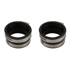 2X Rubber Carburetor Boot Flange W/Clamps Fits  for Bombardier  650 2000-2007