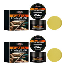 2 Pack Leather Cleaner and Conditioner, Beeswax Leather Care Wax for Car Seats, Dashboard and Tires
