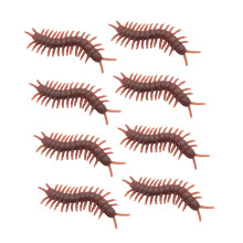 50 Pack Fake Centipede Halloween Prank Props Realistic Creepy Design for Party and Haunted House
