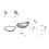 5Pair Headlight Bracket Repair Kits A2138203904 A2138204004 for   E Class W213 21-24  Light Fixed Claw 9