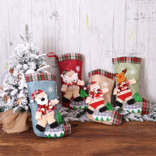 New Year 2022 Gift Bag Christmas Stocking Christmas Decorations for Home 2021 Sock Xmas Tree Decoration Decor B