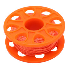 30M fluoreszierende orangefarbene Tauchrolle mit Doppelbolzenkarabiner
