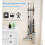 4 Pack Self Adhesive Broom Mop Holder, NoDrill Wall Mounted Organizer Rack for Kitchen Bathroom MultiColor 3
