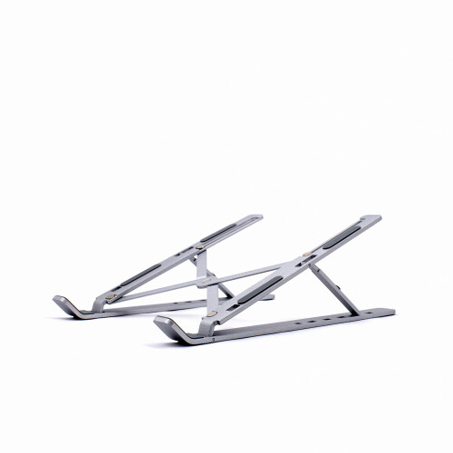 Aluminum Foldable Adjustable Laptop Stand with SixLevel Height Adjustment and Ergonomic Screen Elevation