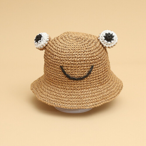 Children's Frog Straw Hat Outing Handmade Fisherman Hat 2