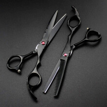 Professional 440C Stainless Steel Hair Cutting Scissors with Ergonomic Handle for Salon and Home Use