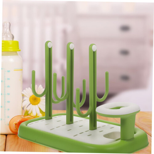 Bottle Drying Rack with Protective Smooth Brackets, Detachable Design and Removable Tray for Countertop 2
