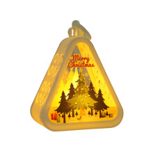 Retro-Weihnachtsnachtlicht,-Weißer Weihnachtsbaum D