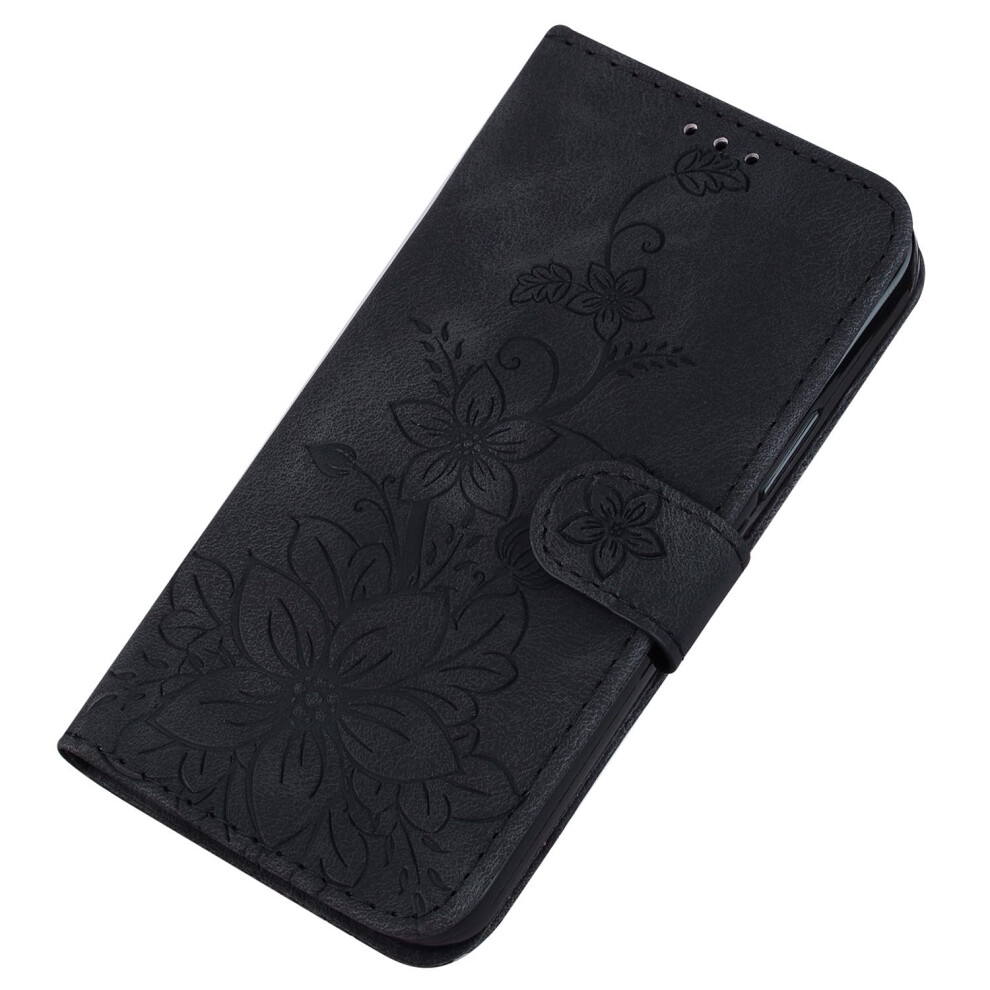 Wallet Case With Card Holder Stand Shockproof Magnetic Lily Pattern For Samsung Galaxy S24 Plus 9092120888638