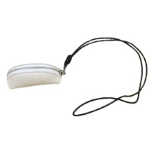 Simple PU Neck Pouches Organizers Hands Release Design-White