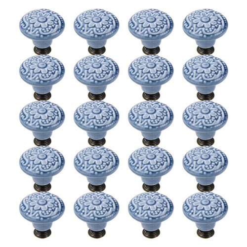 40 Pcs Drawer Pull Handles Round Cabinet Knobs Vintage Ceramic Door Knobs for Closet Cupboard Wardrobe Dresser 1