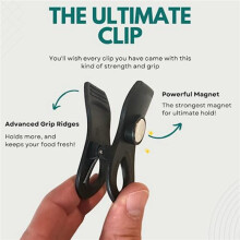 Magnetic Chip Clips - Tight Sealing Bag Clips for Food Packages,Chip Bag Clip and Kitchen Storage,20PCS