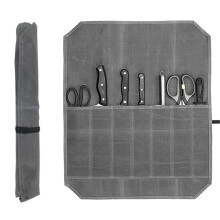 2X Étui à Rouleaux de Couteaux, Porte-Couteaux, Toile Cirée, Protecteur de Couverts, Outil de Cuisine et Ustensiles de Cuisine, Sac D'Emballage,