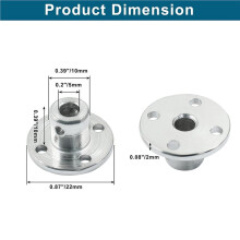 8 Pcs 5mm Metal Flange Shaft Coupling Rigid Flange Coupling Motors Guide Shaft Axis Bearing