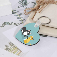 70PCS Heart Blank Board Keyring Keychain Printing Keyrings DIY Sublimation Key Chains Accessories(Double Sided)