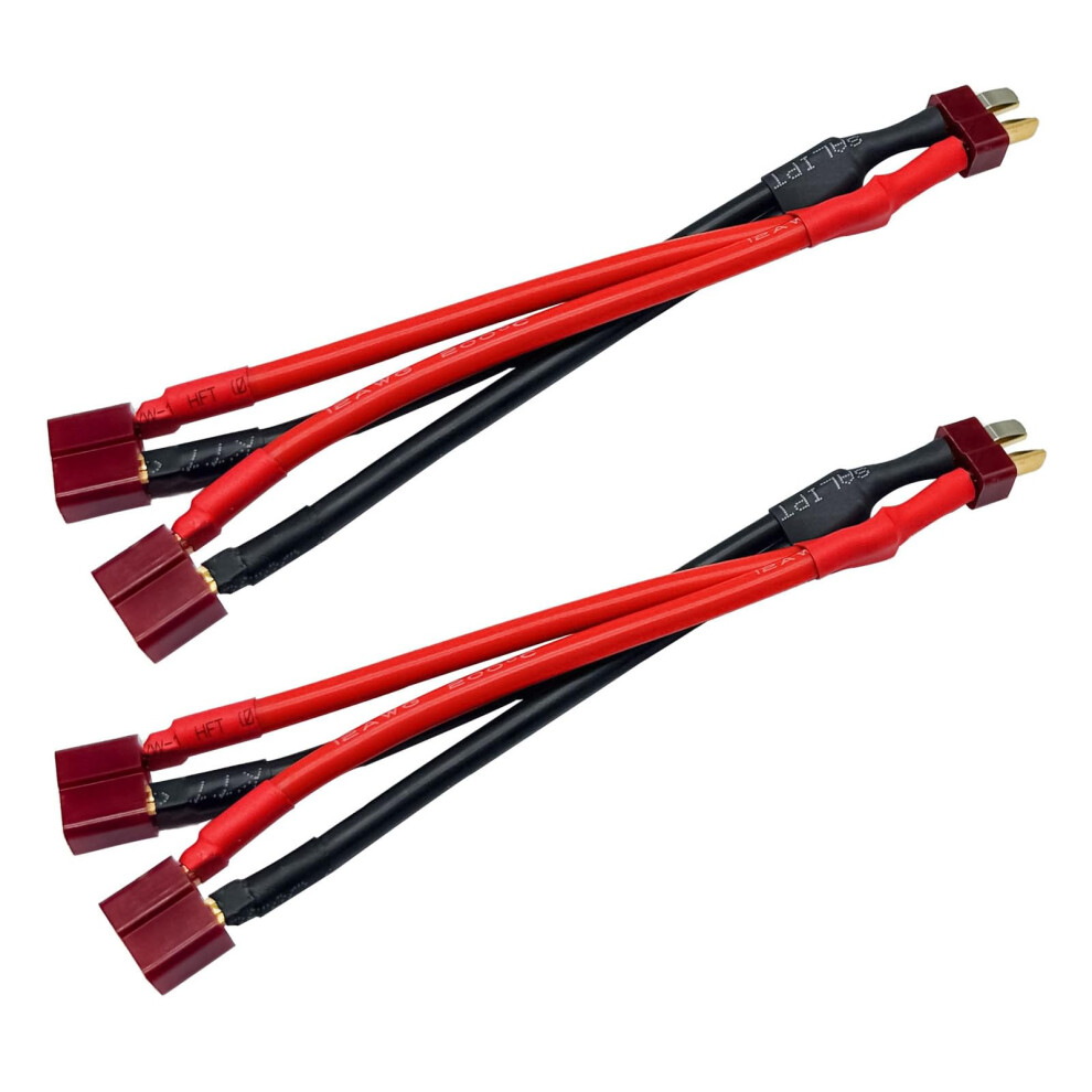 2 Packs Xt60 T Plug Parallel Y Splitter 12Awg Cable Dual Battery Connector For Rc Lipo Drone 9073542747529