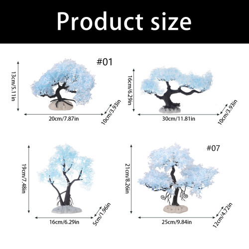 Artificial Pine Tree For Fishtanks-389 04 16 fork pink 1