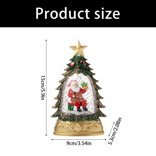 Christmas Tree Snow Globe Crystal Ball-Small white car tree 2