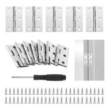 20pcs 2 Inch Stainless Steel Door Hinges Kit with Screws, RustResistant Folding Butt Hinges for Timber Doors