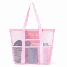 Strandtasche mit Großem Fassungsvermögen, Netz-Schwimmtasche, Multifunktionale Reisehandtasche, Strandtasche, Badeanzug-Aufbewahrungstasche B