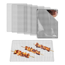 Grillaufsatz, Einweg-Grillroste, 10 Stück 11,8 X 15,7 Zoll Ersatz-Backroste, Grillzubehör für Outdoor-Smoker-Grills