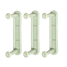 Telescopic Clothes Rack Receiver Wall-Mounted Clothes Rack Storage Artifact Non-Punching Telescopic Storage Rack Green