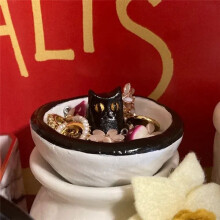 Soporte para Anillos con Forma de Gato, Bandeja para Guardar Joyas, Anillos, Pulseras, Collares, Pendientes, Regalo de San Valentín
