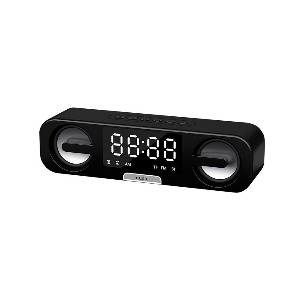 Clock Speaker, Led Hd Mirror, Fm Radio Function, Multi-Function Playback Audio Black 6033260860361