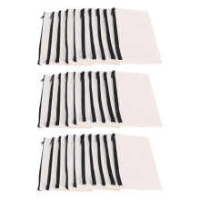30 StüCk Leinwand Make- Taschen Leinwand ReißVerschluss Beutel Taschen Bleistiftetui Leere DIY Basteltaschen Kosmetiktasche für Reisen DIY