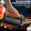Meat Press for Grilling Cast Iron Bacon Press Rectangle Burger Press with Wooden Handle 3