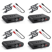 4X 5.3 Audio Receiver NFC USB U Disk RCA 3.5mm AUX USB Stereo Music Wireless Adapter for Car Speaker Amplifier