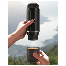 Cafetera Eléctrica de Viaje 2 en 1 con Cápsulas en Polvo para Coche y Camping. Ideal para Café Expreso en Casa.