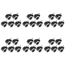 50mm Office Chair Roller Castor Wheels - Set of 30 - Black&White