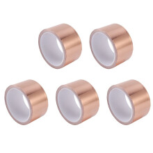 5pcs 50mmx10M EMI Copper Adhesive Copper Foil Copper Tape Self-Adhesive Tape Roll