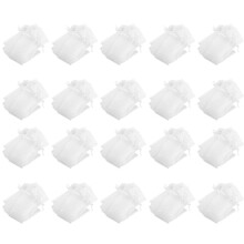 1000pcs White Drawstring Organza Folding Hand Fan Pouch Party Wedding Favor Gift Bags