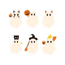 Halloween Phone Topper Cute Ghost Pumpkin PeelandStick Decoration with Secure Adhesive Hold COLOR A